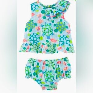 Mud Pie Under The Sea Turtle Diaper Set